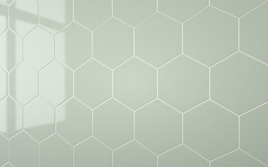 Hexagon Glass Green (160mm x 185mm)