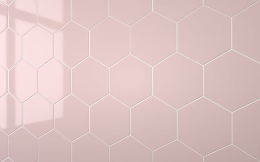 Hexagon Pastel Pink (160mm x 185mm)