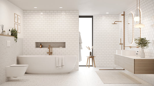 Bevel Metro Tile White (150mm x 75mm) (New CGI)
