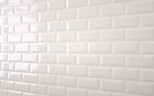 Bevel Metro Tile White (150mm x 75mm)