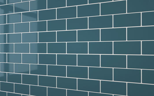 Small Flat Metro Teal Blue (150mm x 75mm)