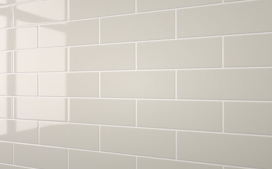 Flat Metro Large Brick Tile Light Grey (300mm x 100mm)