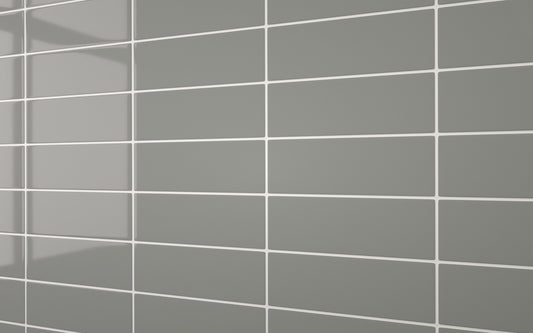 Flat Metro Large Linear Tile Dark Grey (300mm x 100mm)