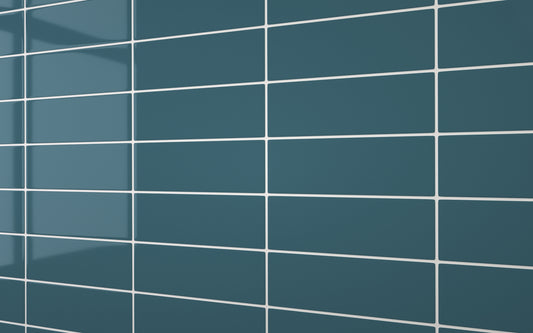 Flat Metro Large Linear Tile Teal Blue (300mm x 100mm)
