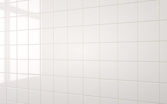 Sample: 100 Tile White With Light Grey Grout