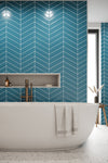 Chevron Teal Blue (345mm x 75mm)