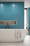 Bevel Metro Tile Teal Blue (150mm x 75mm)