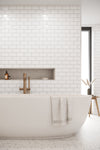 Bevel Metro Tile White (150mm x 75mm)