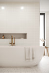 Flat Metro Large Linear Tile Light Grey (300mm x 100mm)