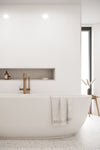 Flat Metro Large Linear Tile White (300mm x 100mm)