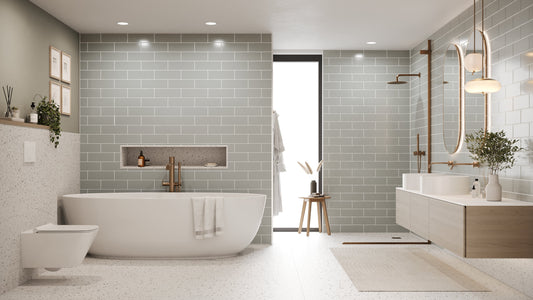 Flat Metro Large Brick Tile Dark Grey (300mm x 100mm)