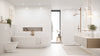Flat Metro Large Brick Tile White (300mm x 100mm)