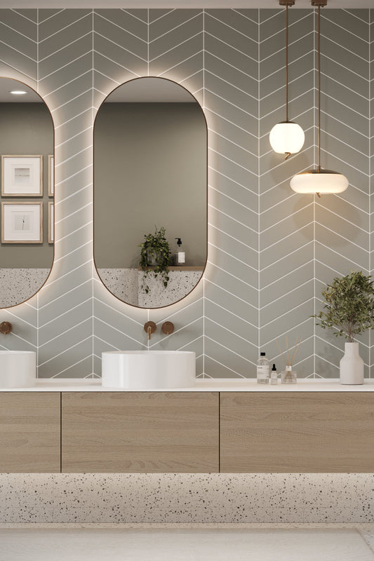 Chevron Dark Grey (345mm x 75mm)