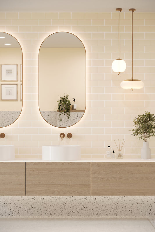 Bevel Metro Tile Sand (150mm x 75mm)