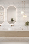 Bevel Metro Tile White (150mm x 75mm)
