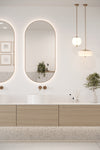 Flat Metro Large Linear Tile White (300mm x 100mm)