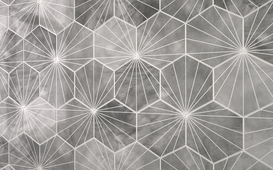 Hexagon Patterned Grey (160mm x 185mm)