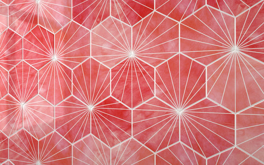 Hexagon Patterned Pink (160mm x 185mm)
