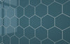 Hexagon Teal Blue (160mm x 185mm)