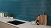Hexagon Teal Blue (160mm x 185mm)