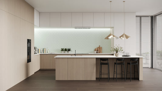 Bevel Metro Tile Glass Green (150mm x 75mm)