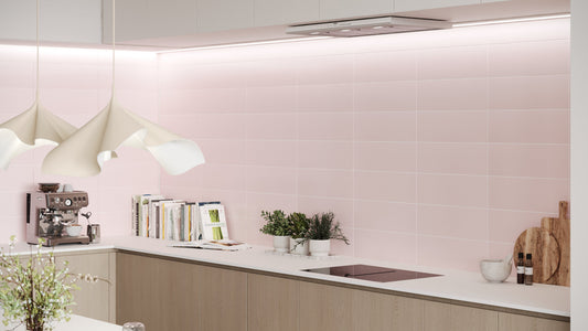 Metro Long Tile Pastel Pink (600mm x 200mm)
