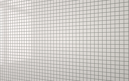 Sample: Mosaic Tile White With Dark Grey Grout