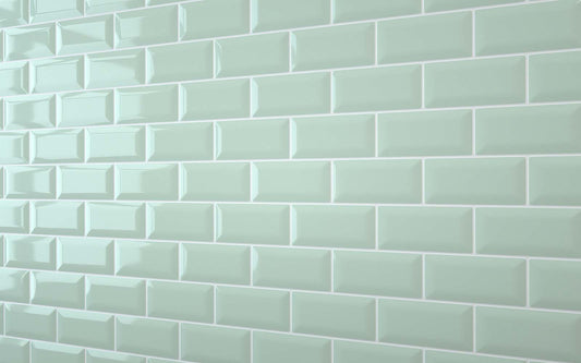 Bevel Metro Tile Glass Green (150mm x 75mm)