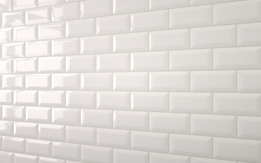 Bevel Metro Tile White (150mm x 75mm)