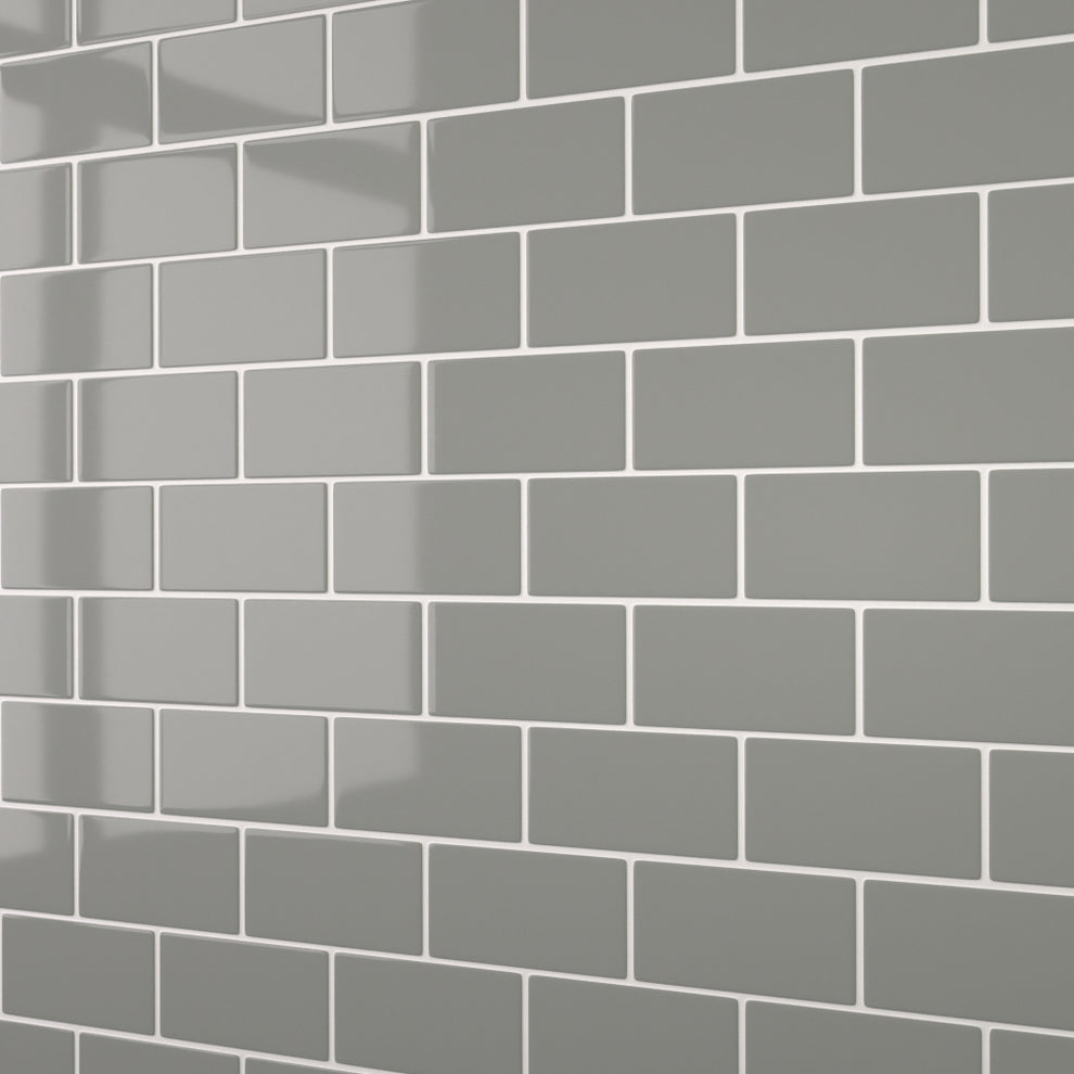 Small Flat Metro Tile Dark Grey Wall Panel - Reco Surfaces