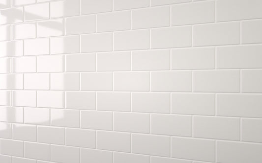 Sample: Small Flat Metro Landscape White With White Grout