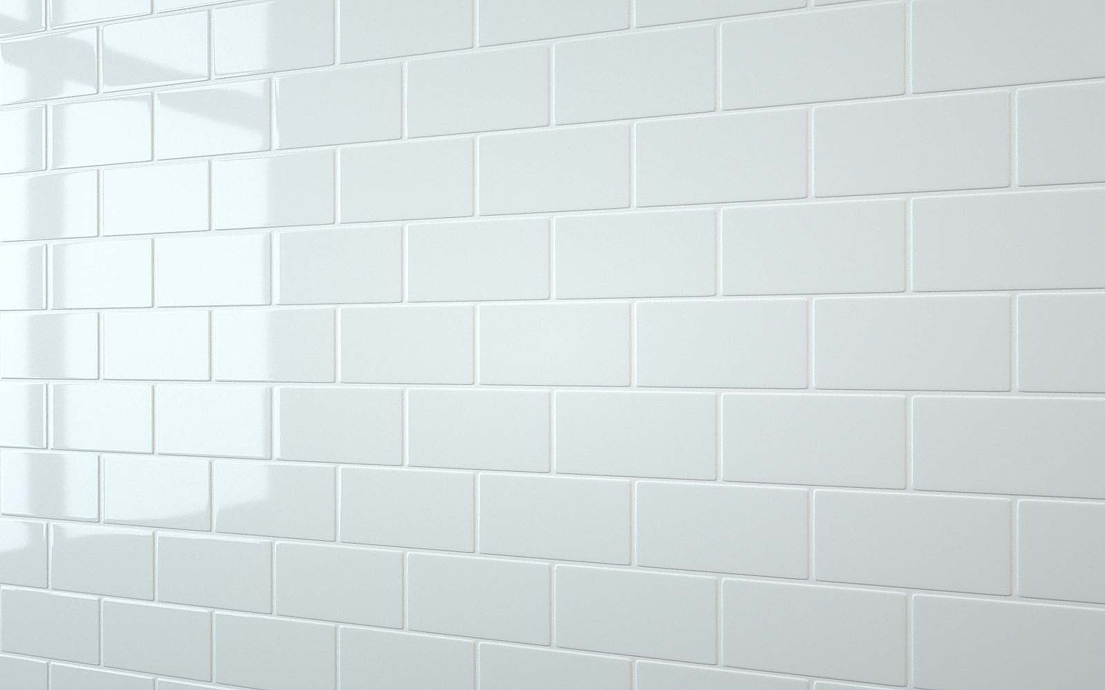 Small Flat Metro Tile White Wall Panel - Reco Surfaces
