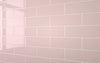 Flat Metro Large Brick Tile Pastel Pink (300mm x 100mm)