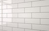 Flat Metro Large Brick Tile White (300mm x 100mm)