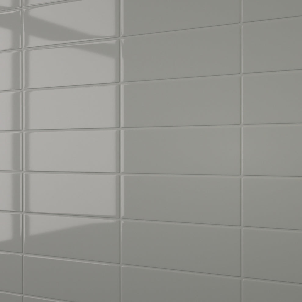 Flat Metro Large Linear Tile Dark Grey Wall Panel - Reco Surfaces
