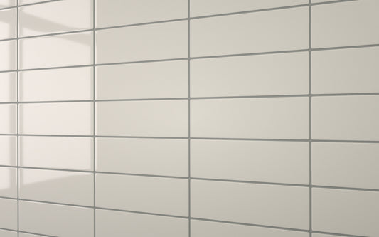 Flat Metro Large Linear Tile Light Grey (300mm x 100mm)